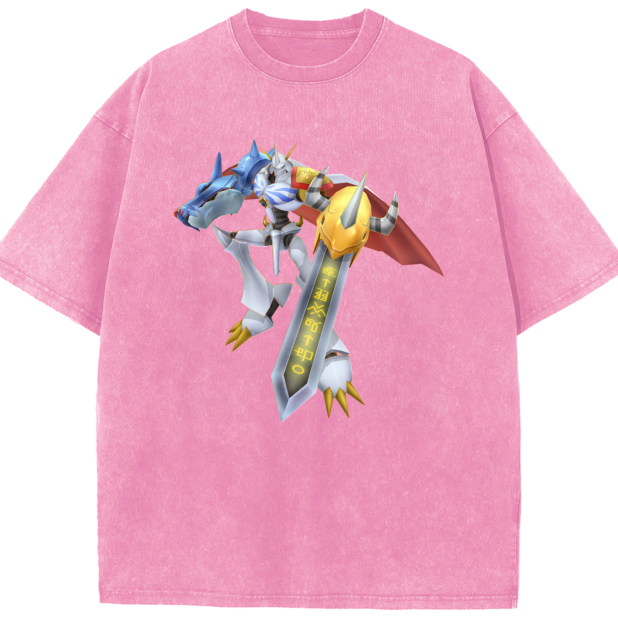 （画像用） Digimon デジタルモンスター/デジモン 綿100% ヴィンテージ風 半袖Tシャツ（フロントプリント）